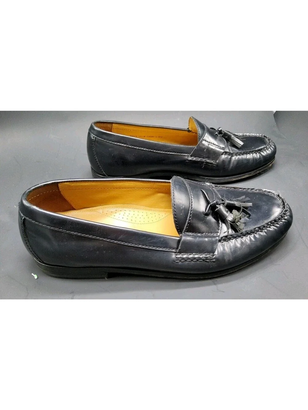 COLE HAAN NikeAir Tassel Loafers C06587 Slip On Dress Shoes Men's 10.5M Black